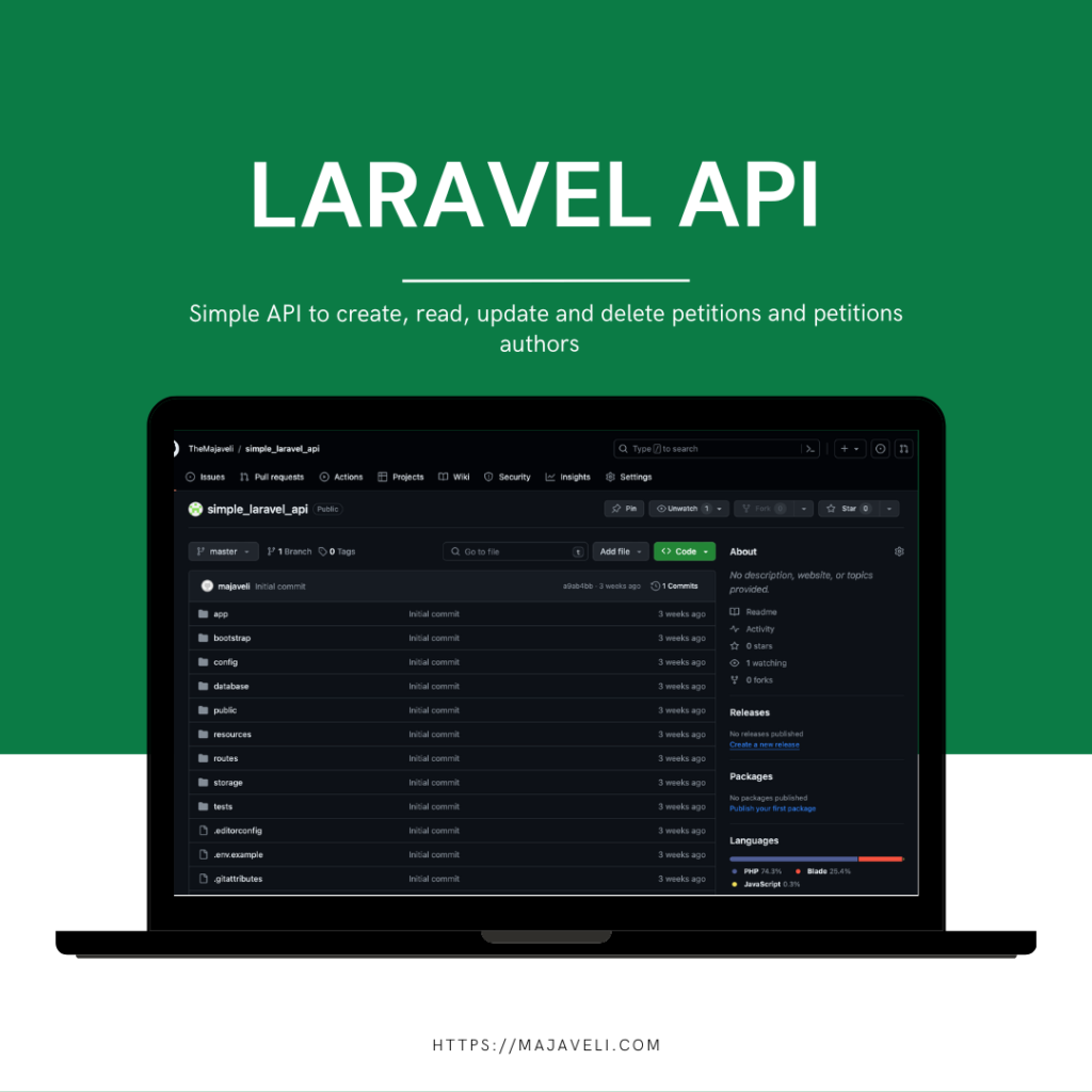 Built with PHP Laravel VIEW GITHUB